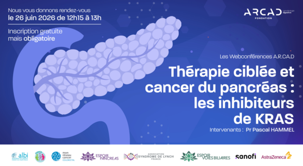 26.06.2026 : Webconférence « Thérapie ciblée et cancer du pancréas : les inhibiteurs de KRAS »