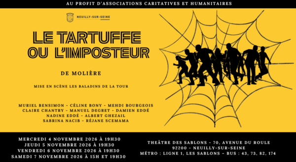 Le Tartuffe ou l&rsquo;Imposteur au profit de la Fondation A.R.CA.D 🎭